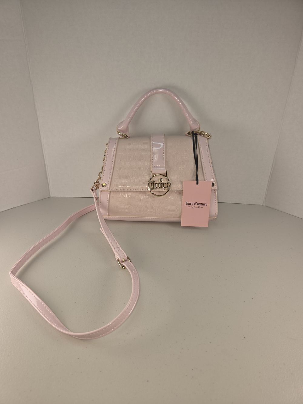 NWT Juicy Couture Fancy Flap  Top-Handle Crossbody Bag Powder Blush